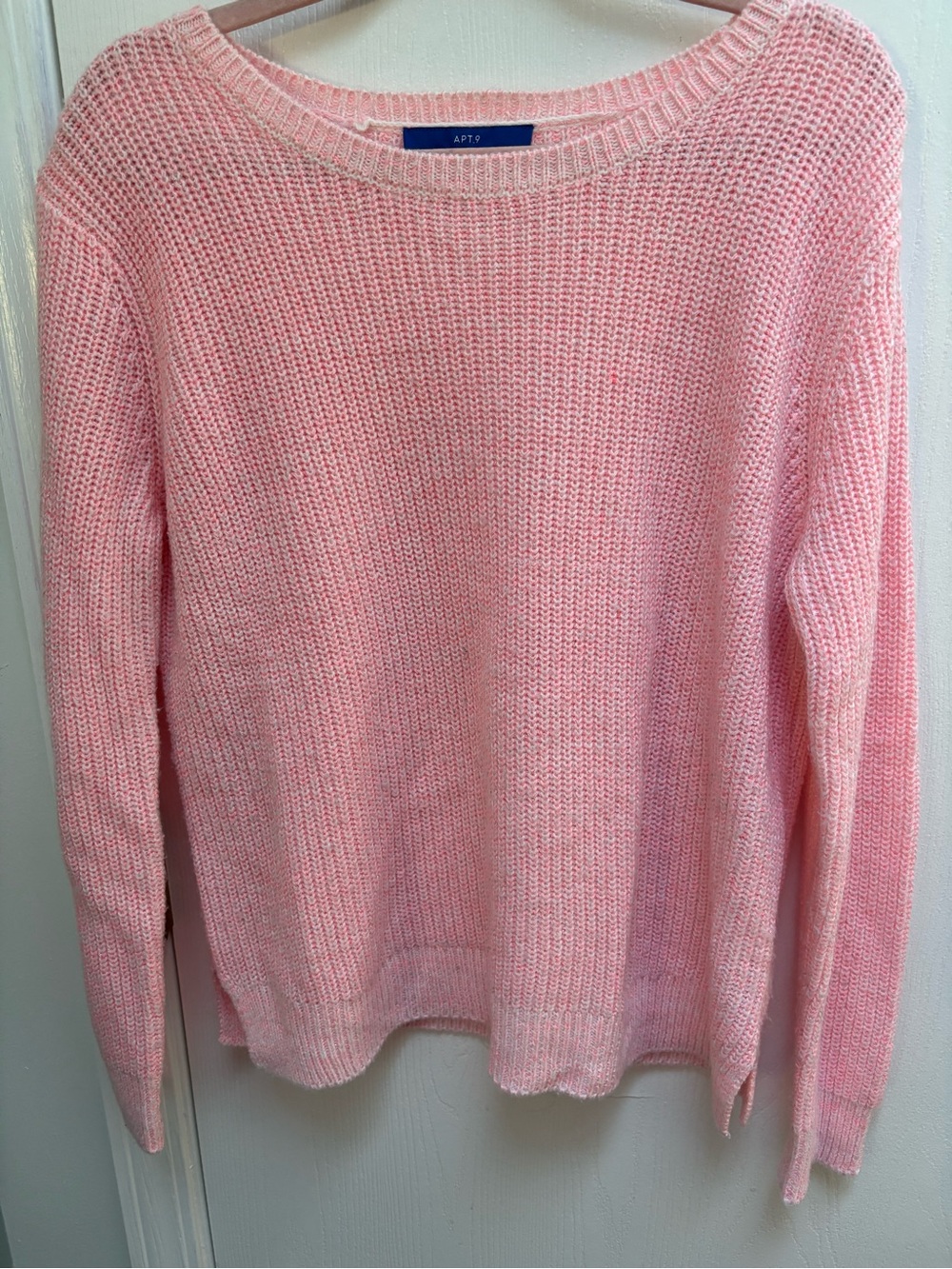 Apt. 9 Light Pink Knit Crewneck Sweater